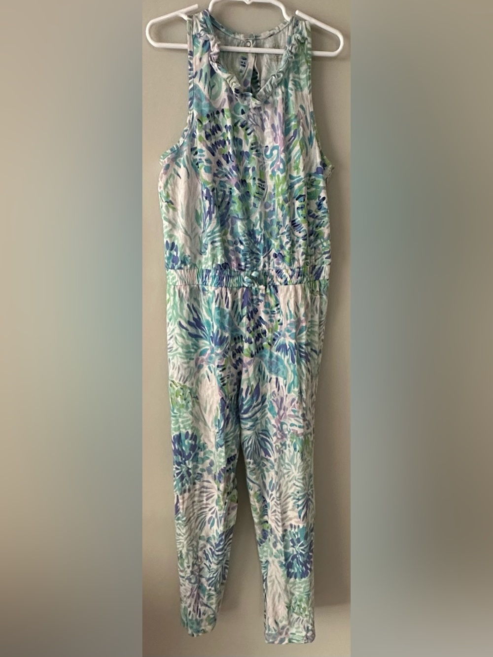Lilly Pulitzer large 8-10 girls sleeveless jumpsuit
